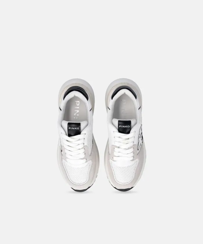 Women Sneakers Pinko Laminated Chunky Sneakers With Logo Whiteblack Women Sneakers Pinko Laminated Chunky Sneakers With Logo Whiteblack