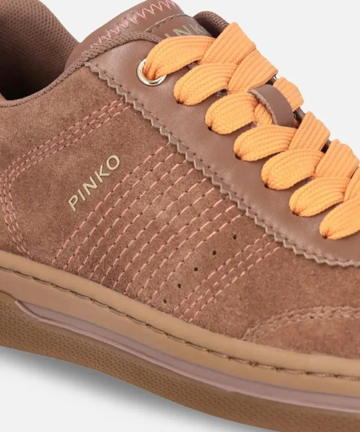 Women Sneakers Pinko Sneakers With Coloured Laces Brown Women Sneakers Pinko Sneakers With Coloured Laces Brown