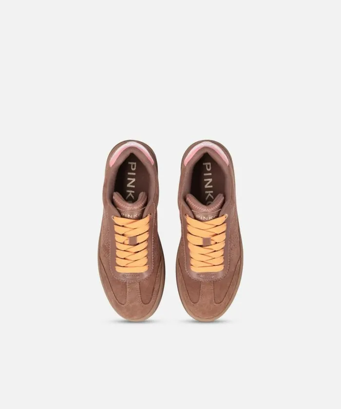 Women Sneakers Pinko Sneakers With Coloured Laces Brown Women Sneakers Pinko Sneakers With Coloured Laces Brown