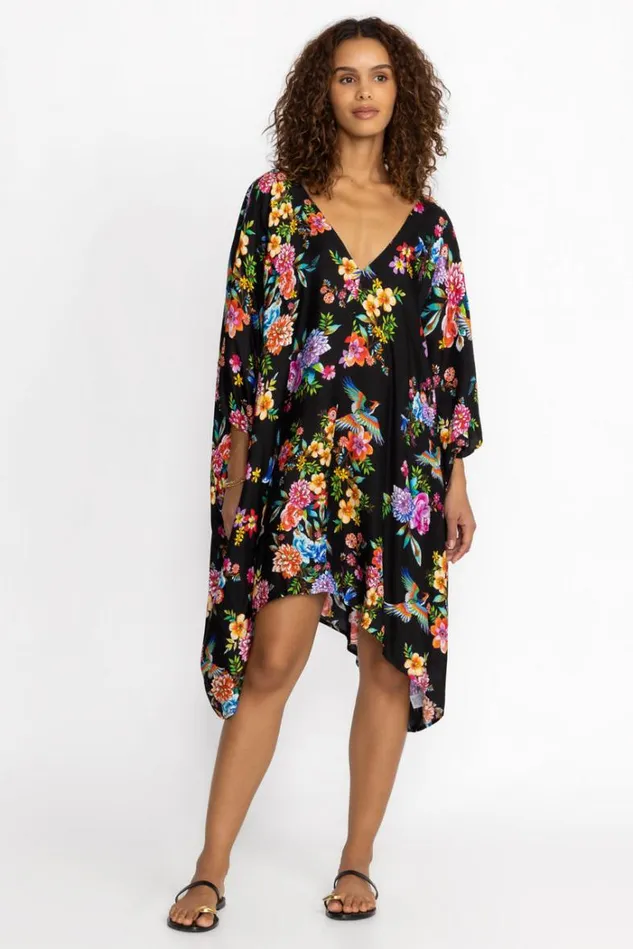 Women SOGNATORE NERO HIGH LOW KAFTAN Sognatore Johnny Was Swim and Resort Women SOGNATORE NERO HIGH LOW KAFTAN Sognatore Johnny Was Swim and Resort