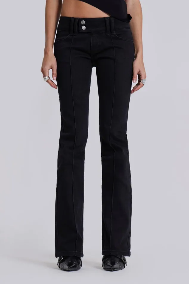 Women Solid Black Thirteen Jeans Jaded London Jeans