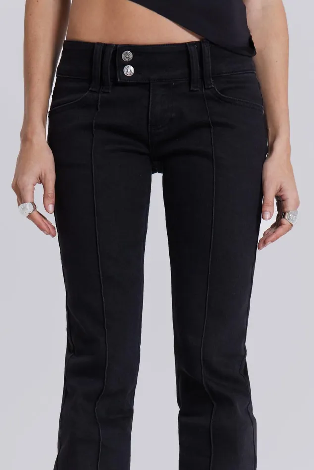 Women Solid Black Thirteen Jeans Jaded London Jeans
