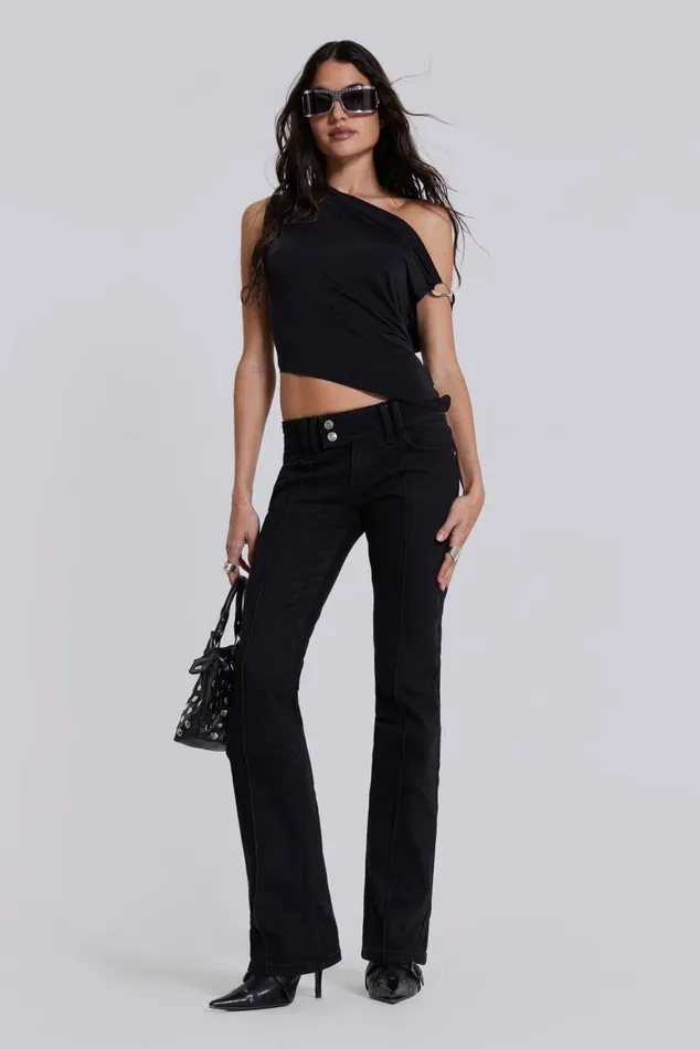 Women Solid Black Thirteen Jeans Jaded London Jeans