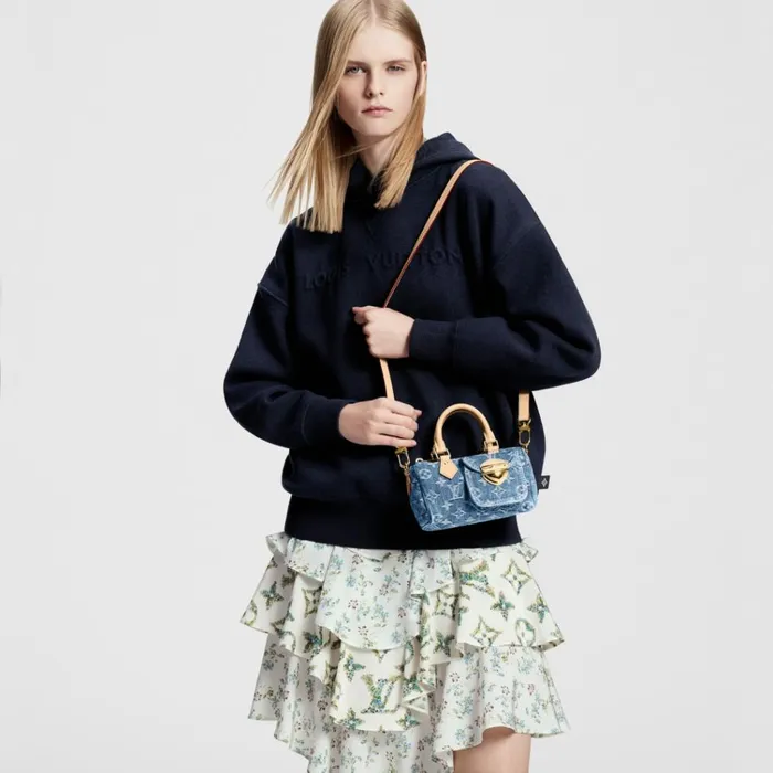 Women Speedy Bag Louis Vuitton Louis Vuitton M82950 Nano Speedy Denim Blue 8211 Louis Vuitton Handbag Store