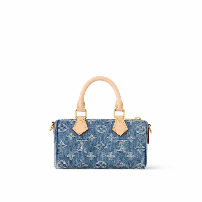 Women Speedy Bag Louis Vuitton Louis Vuitton M82950 Nano Speedy Denim Blue 8211 Louis Vuitton Handbag Store