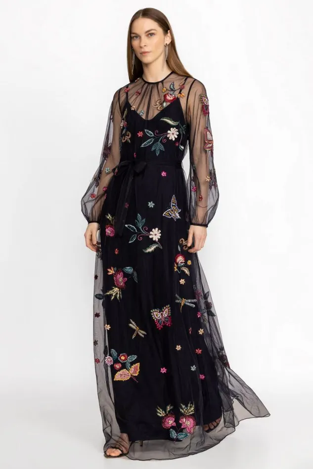 Women SPELLBOUND DRESS Navy Johnny Was Dresses