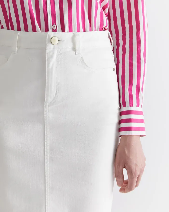 Women Sportscraft Denim Brodie Denim Skirt White