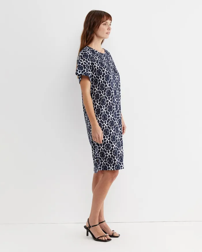 Women Sportscraft Dresses Perry Linen Dress Navywhite