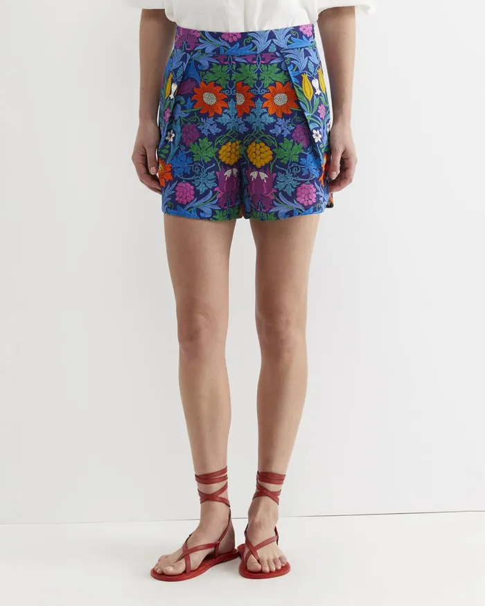 Women Sportscraft Liberty Standen Linen Liberty Short Blue Multi