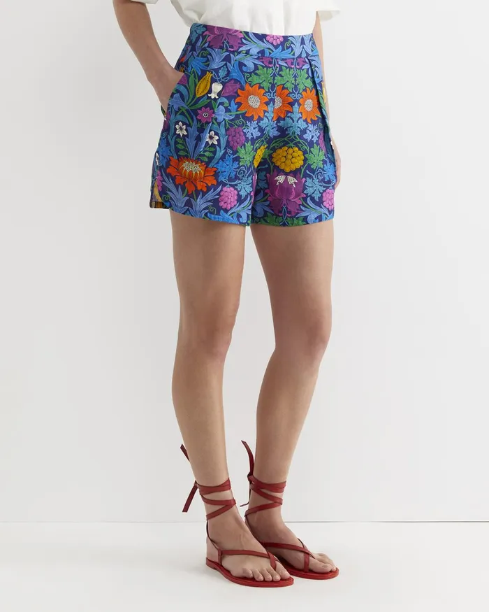 Women Sportscraft Liberty Standen Linen Liberty Short Blue Multi