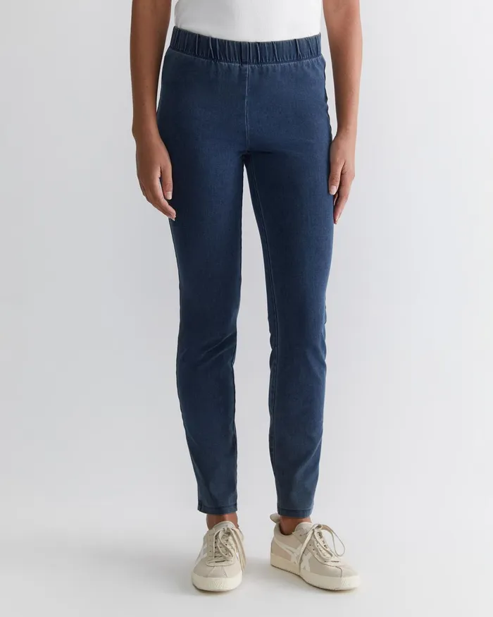 Women Sportscraft Pants Felicity Denim Pull On Pant Washed Indigo