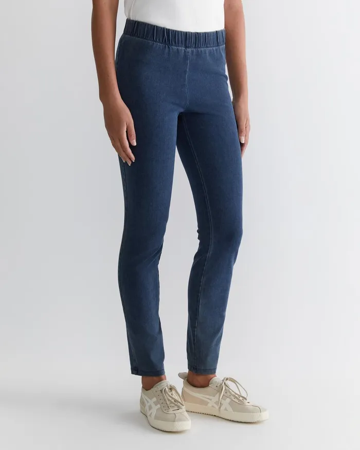 Women Sportscraft Pants Felicity Denim Pull On Pant Washed Indigo
