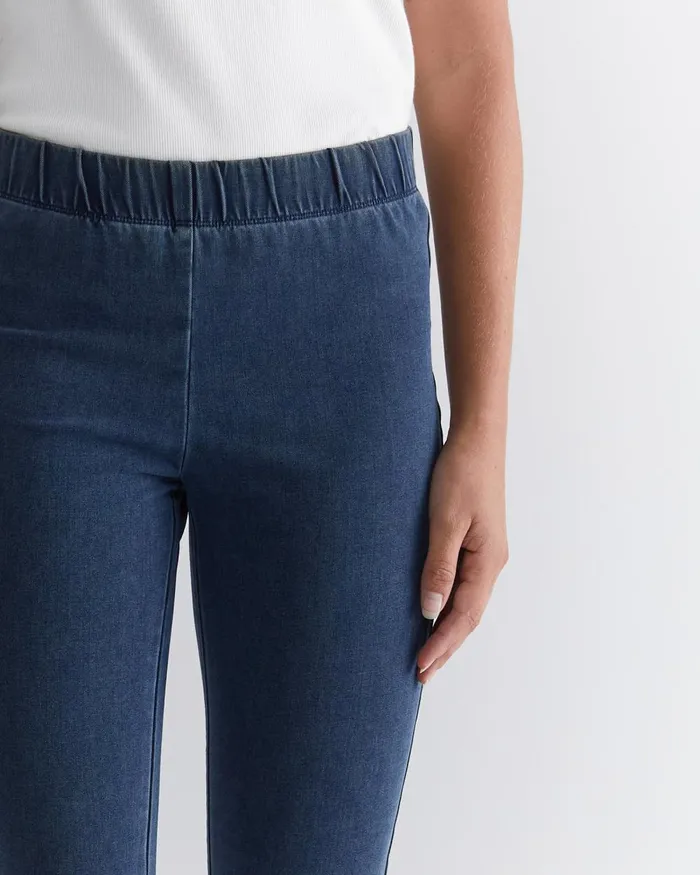 Women Sportscraft Pants Felicity Denim Pull On Pant Washed Indigo