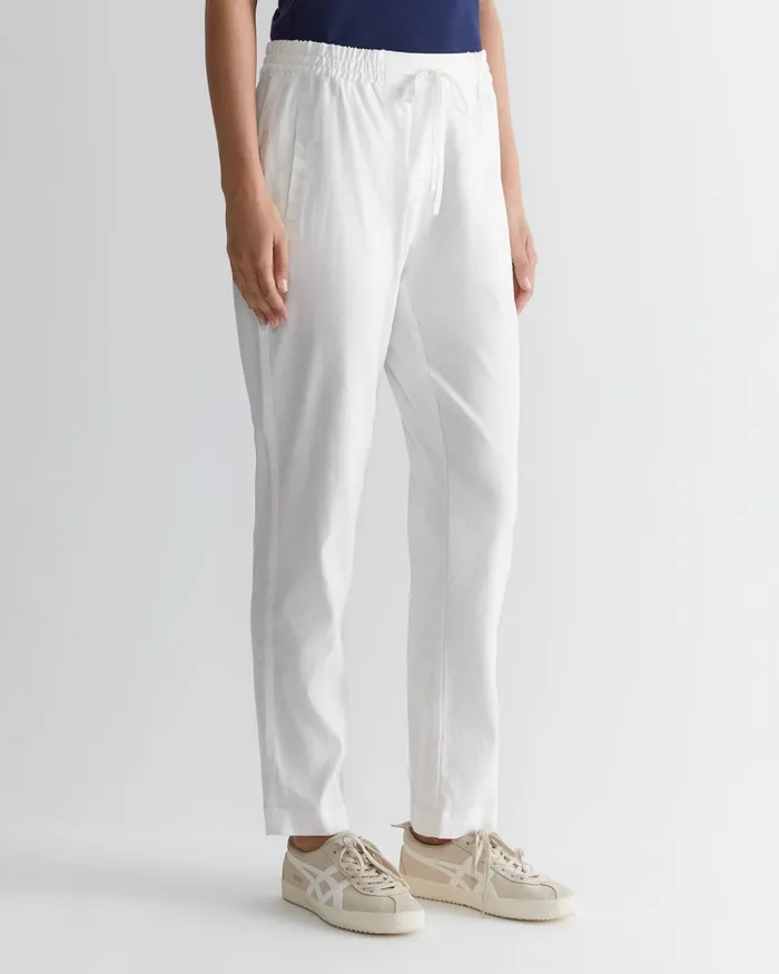 Women Sportscraft Pants Rosa Linen Pant White