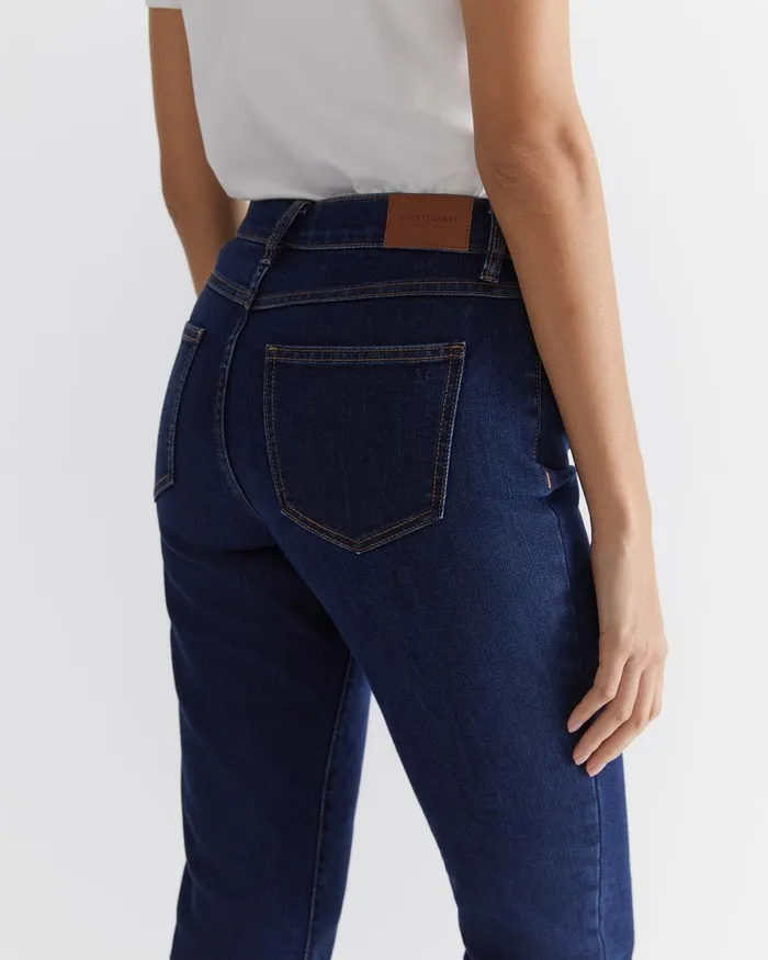 Women Sportscraft Pants Simone Straight Jean Indigo