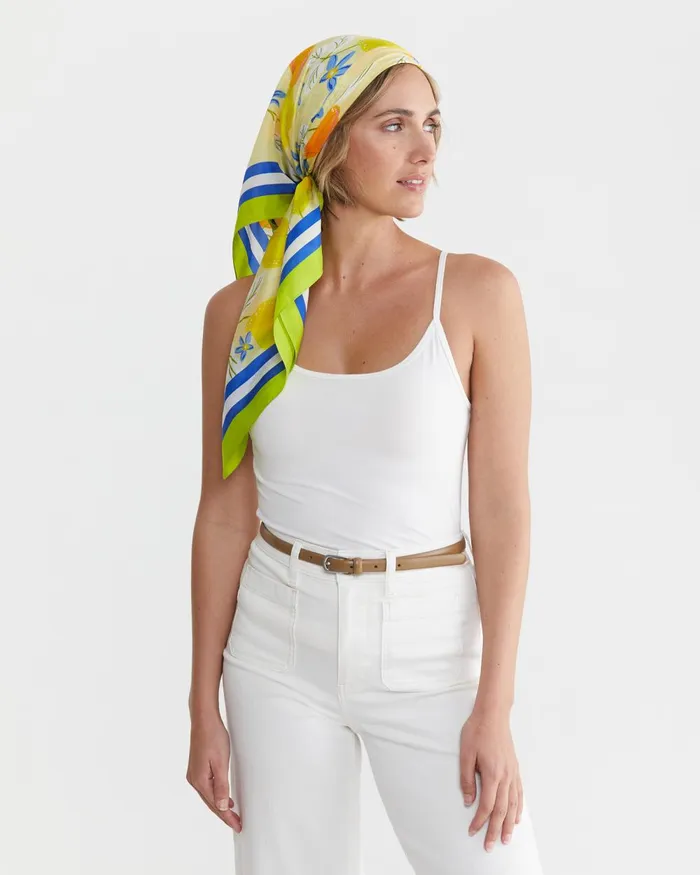 Women Sportscraft Scarves Citron Silk Scarf Multi Yellow