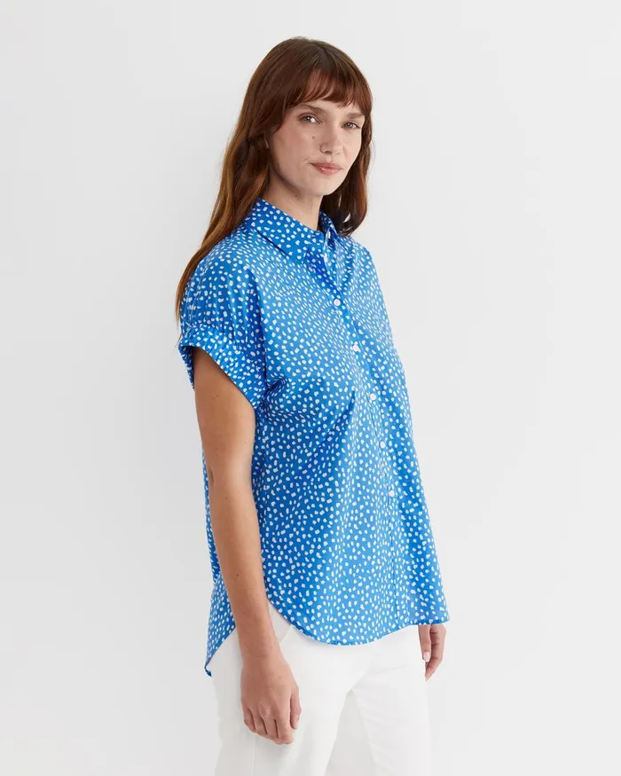 Women Sportscraft Shirts Dashy Lily Voile Shirt Bluewhite