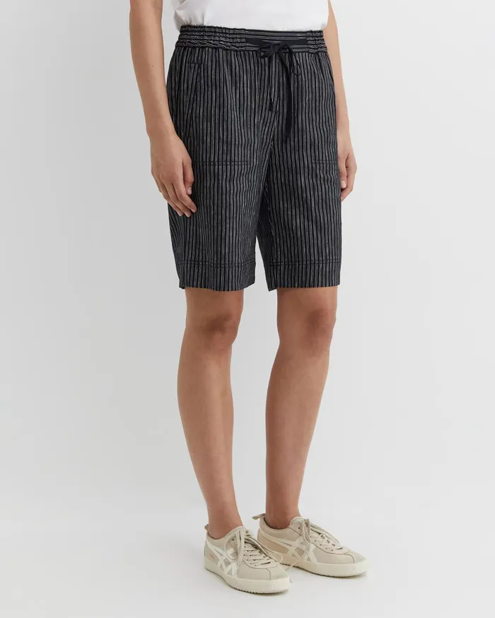 Women Sportscraft Shorts Rosa Stripe Linen Short Navywhite