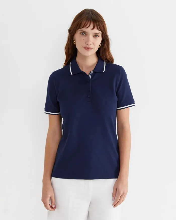 Women Sportscraft Tops and Tees Jodie Pique Polo Navy