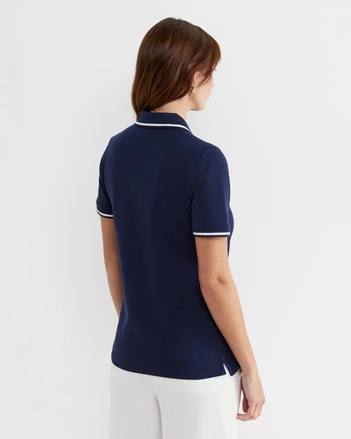 Women Sportscraft Tops and Tees Jodie Pique Polo Navy