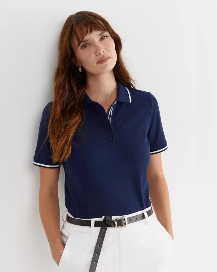Women Sportscraft Tops and Tees Jodie Pique Polo Navy