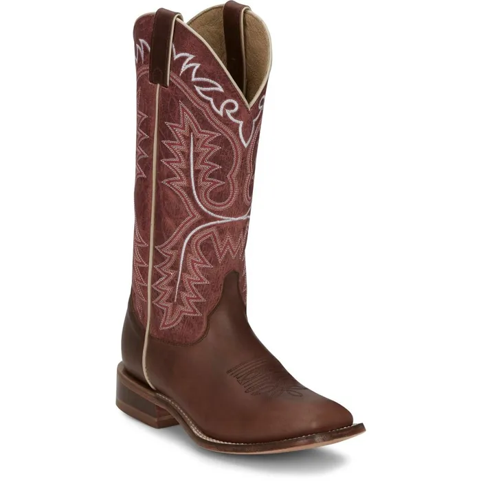 WOMEN Stella 13034 Western Boot Brown Justin Boots Western