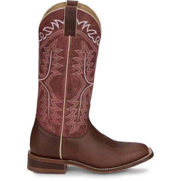 WOMEN Stella 13034 Western Boot Brown Justin Boots Western