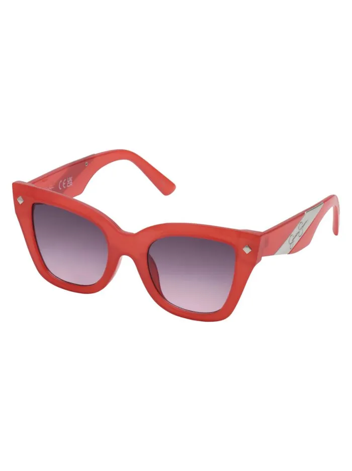 Women Sunglasses Jessica Simpson Bold Cat Eye Sunglasses In Milky Coral