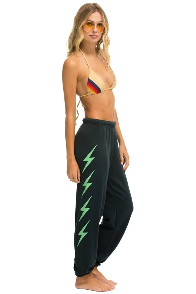 Women Sweatpants Aviator Nation Bolt 4 Sweatpants 8211 Charcoal Mint