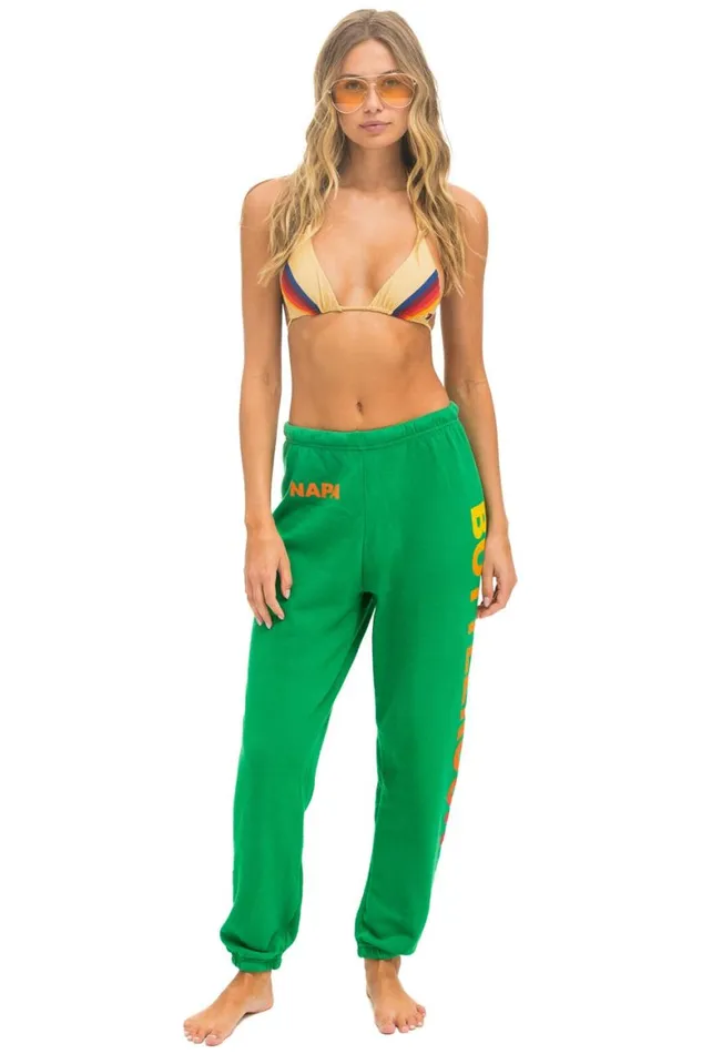Women Sweatpants Aviator Nation Bottlerock 2024 Sweatpants 8211 Kelly Green