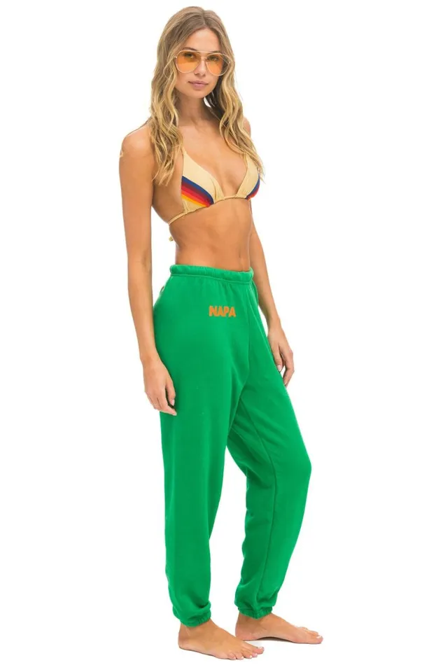 Women Sweatpants Aviator Nation Bottlerock 2024 Sweatpants 8211 Kelly Green