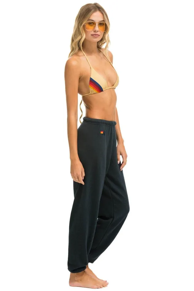 Women Sweatpants Aviator Nation Heart Stitch 4 Sweatpants 8211 Charcoal