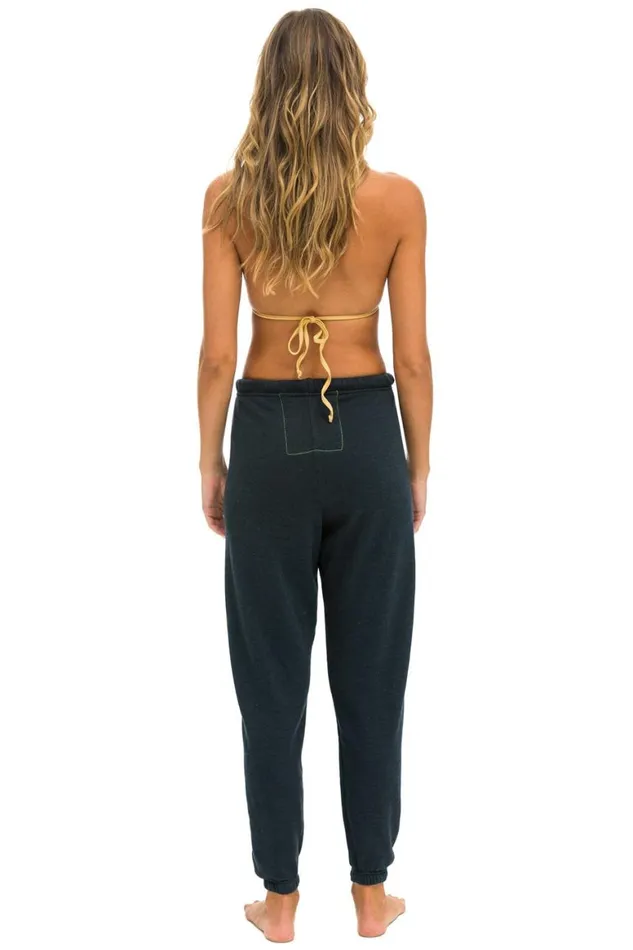 Women Sweatpants Aviator Nation Heart Stitch 5 Sweatpants 8211 Charcoal
