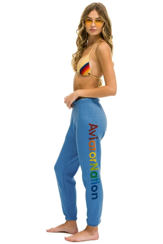 Women Sweatpants Aviator Nation La Jolla Sweatpants 8211 Cobalt