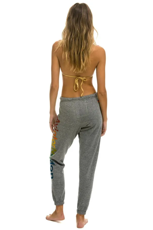 Women Sweatpants Aviator Nation North Shore Sweatpants 8211 Heather Grey