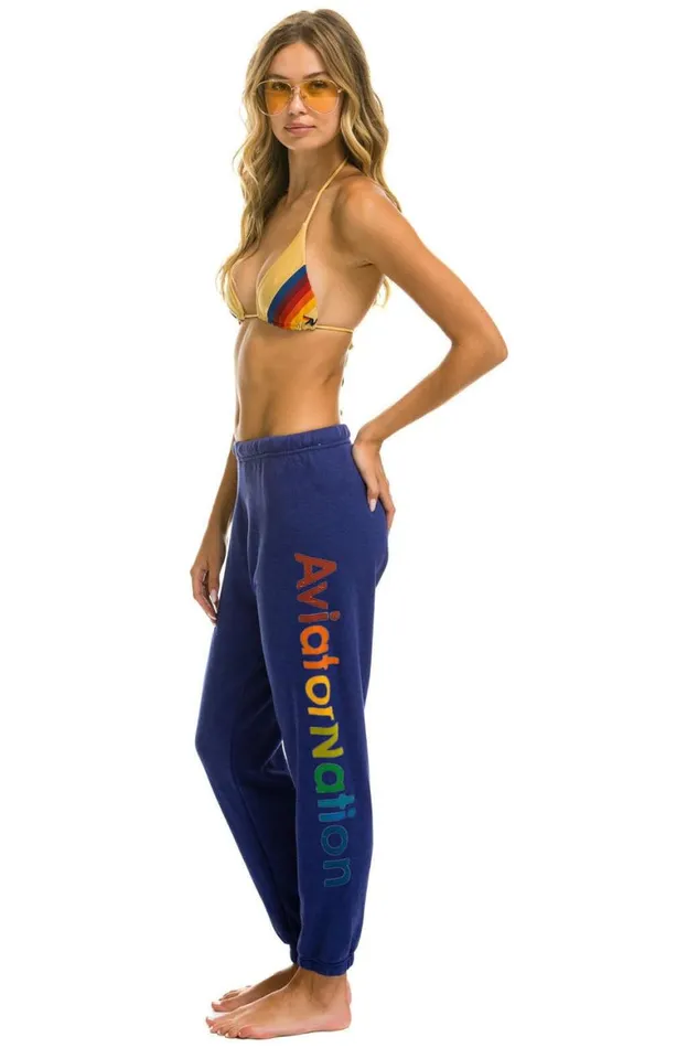 Women Sweatpants Aviator Nation Sweatpants 8211 Purple