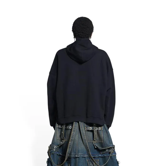 Women Sweatshirts and Hoodies Balenciaga Cities Paris Hoodie Wide Fit In Black