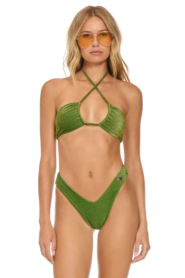 Women Swim Bottoms Aviator Nation Sparkle St Tropez Scrunch Cheeky Bikini Bottoms 8211 Army Women Swim Bottoms Aviator Nation Sparkle St Tropez Scrunch Cheeky Bikini Bottoms 8211 Army
