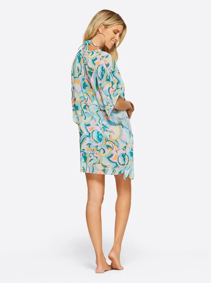 Women Swim Jessica Simpson Dream State Cover Up In Blue Multi