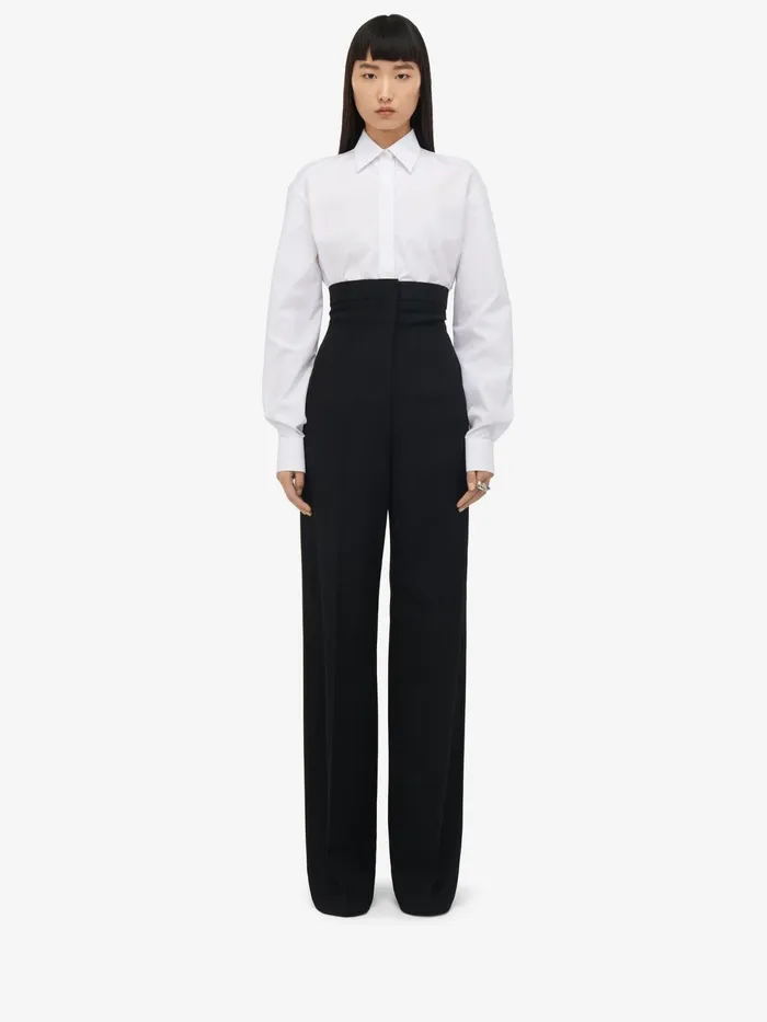 Women Tailoring Alexander McQueen Corset HighWaisted Trousers Black