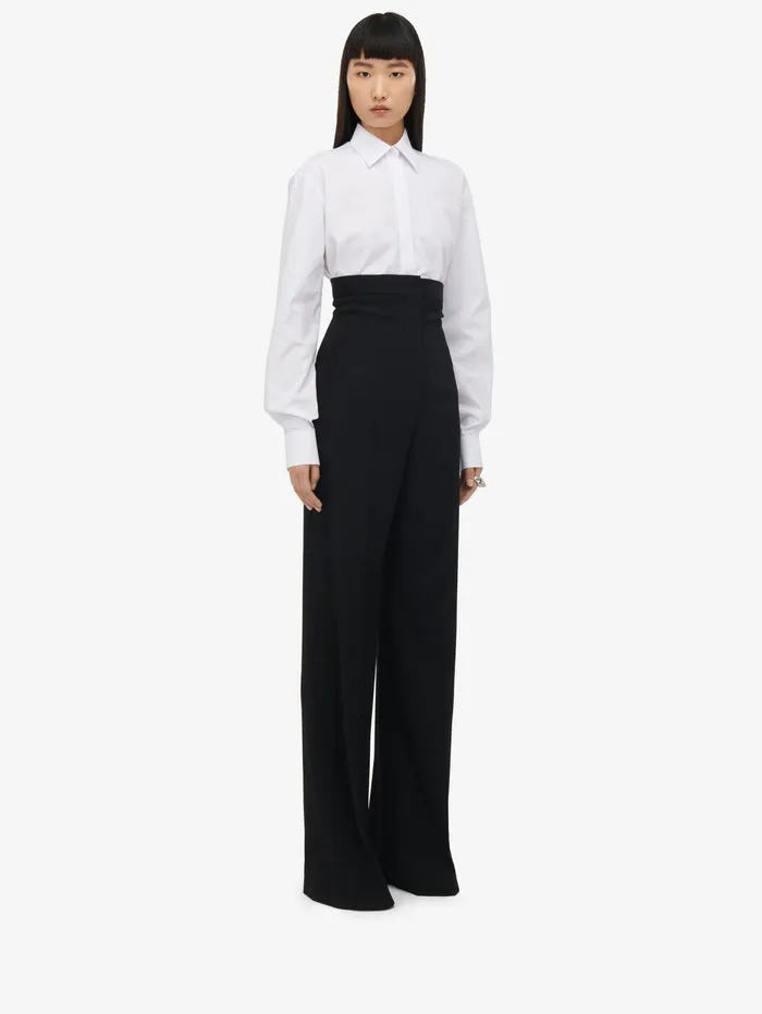 Women Tailoring Alexander McQueen Corset HighWaisted Trousers Black