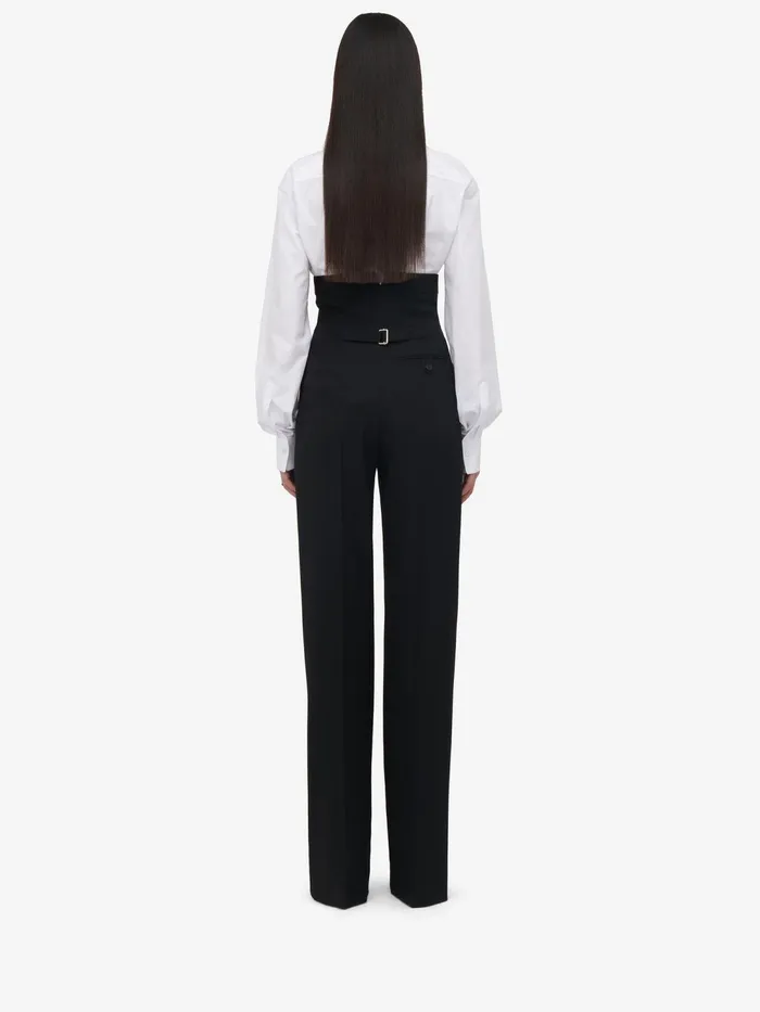 Women Tailoring Alexander McQueen Corset HighWaisted Trousers Black