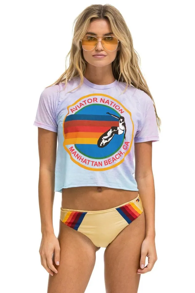Women Tees Aviator Nation Manhattan Beach Boyfriend Tee 8211 Tie Dye Bubblegum Women Tees Aviator Nation Manhattan Beach Boyfriend Tee 8211 Tie Dye Bubblegum