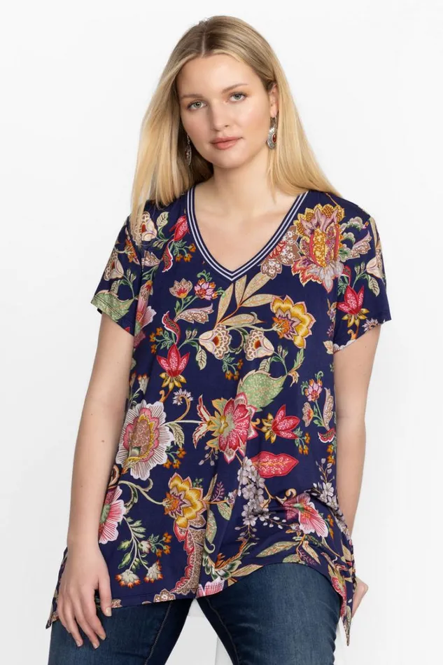 Women THE JANIE FAVORITE DRAPE TUNIC VIVIENNE VO Vivienne Vo Johnny Was Tops Women THE JANIE FAVORITE DRAPE TUNIC VIVIENNE VO Vivienne Vo Johnny Was Tops
