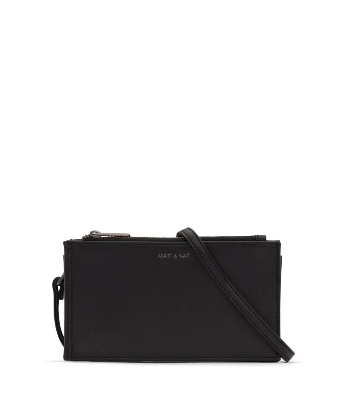 Women Tipei Vegan Crossbody Bag 8211 Dwell Black Matt and Nat Wallets