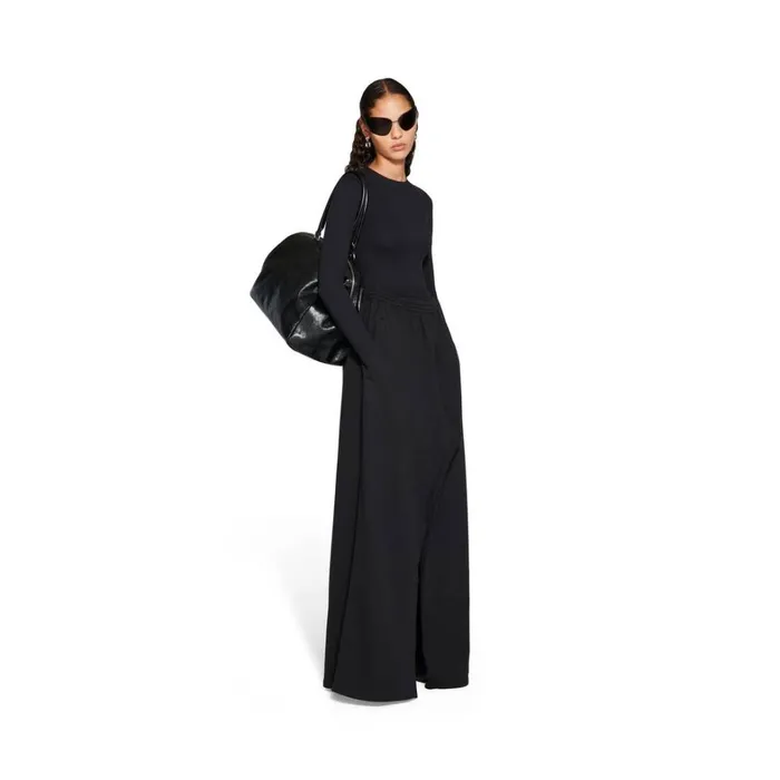 Women Tops and Shirts Balenciaga Outside Loop Fitted Top In Black