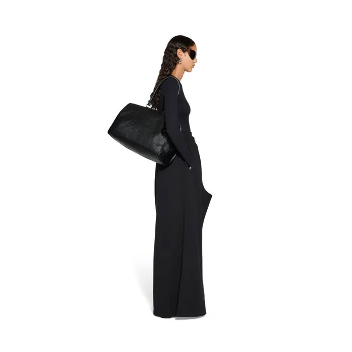 Women Tops and Shirts Balenciaga Outside Loop Fitted Top In Black