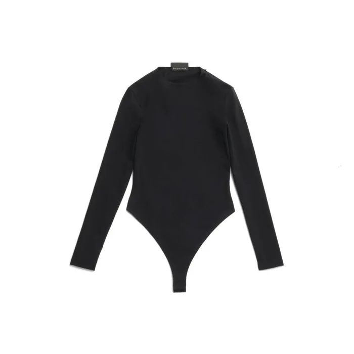 Women Tops and Shirts Balenciaga Outside Loop Fitted Top In Black