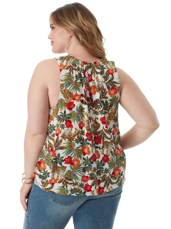 Women Tops and Tees Jessica Simpson Dorris Tank In Jungle Parade