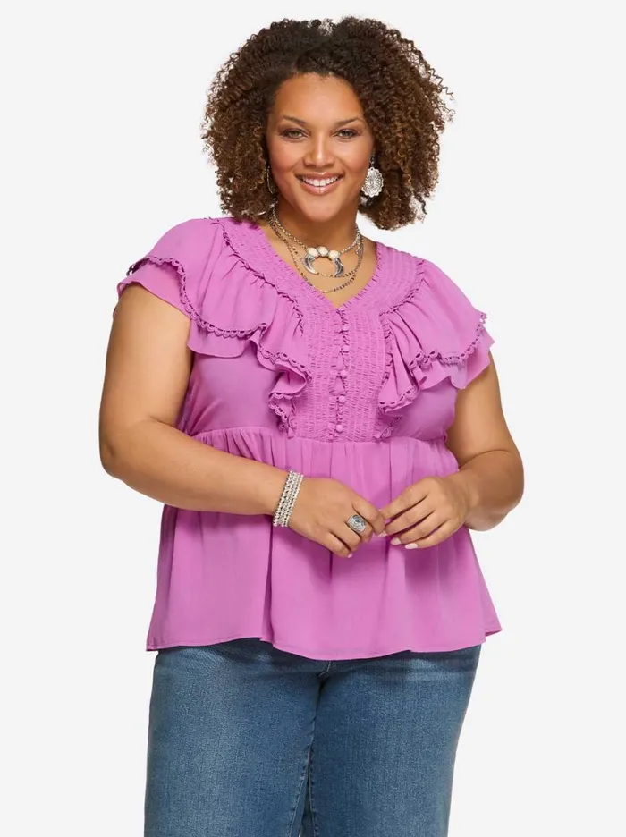 Women Tops and Tees Jessica Simpson Nori Top In Raidiant Orchid